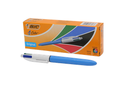 [000434] Pluma Bic 1.0 mm P/ Mediano 4 Colores C/ 6 pzs Bic