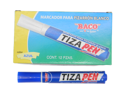 [000674] Marcador P/ Pizarron Tizapen Azul C/ 12 pzs Baco