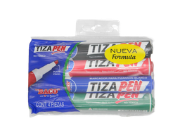 [000681] Marcador P/ Pizarron Tizapen C/ 4 pzs Baco