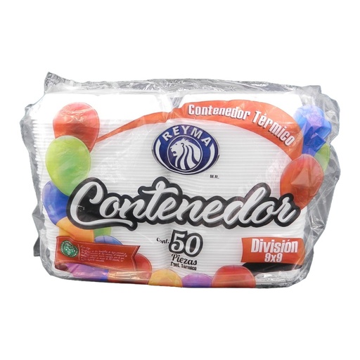 [000768] Contenedor C/ Division 9 x 9 C/ 50 pzs C/ 4 pqts Reyma