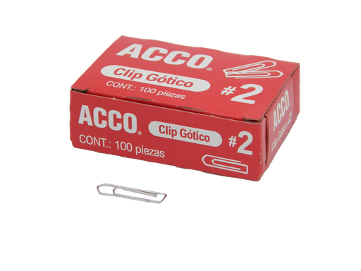 [000820] Clip Gotico #2 C/ 100 pzs Acco