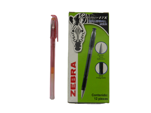 [000869] Pluma J Roller Gel  0.5 mm P/ Fino Rojo C/ 12 pzs Zebra
