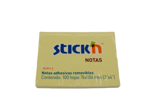 [000877] Notas Adhesivas 3 x 4 Amarillo C/ 100 pzs Mae