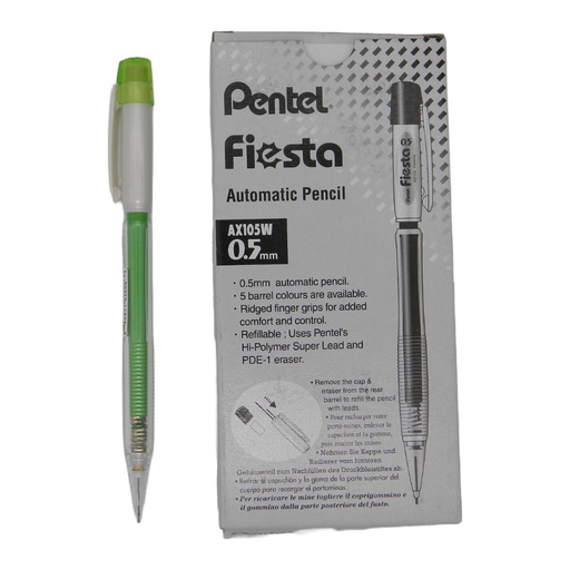 [000959] Lapicero Fiesta 0.5 mm Verde C/ 12 pzs Pentel