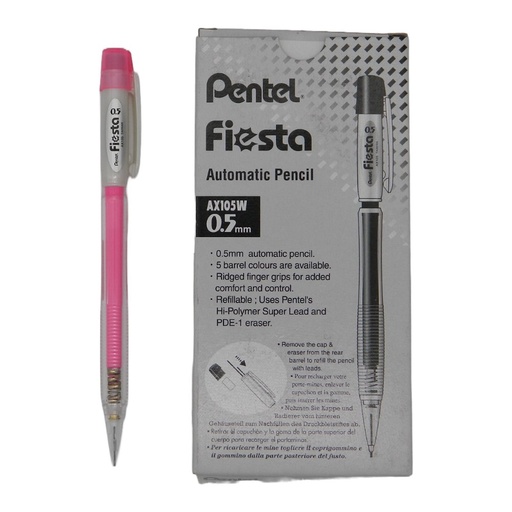 [000960] Lapicero Fiesta 0.5 mm Rosa C/ 12 pzs Pentel