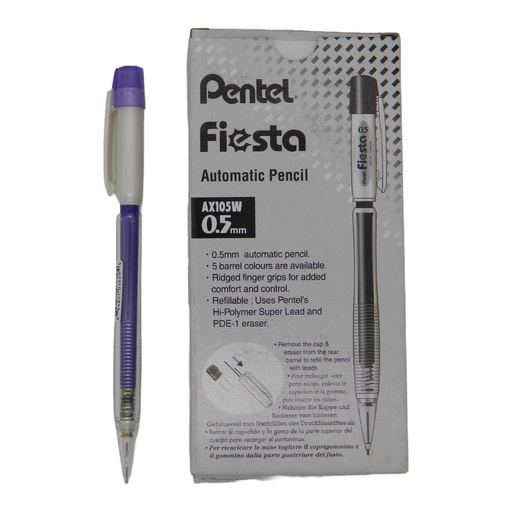 [000961] Lapicero Fiesta 0.5 mm Morado C/ 12 pzs Pentel