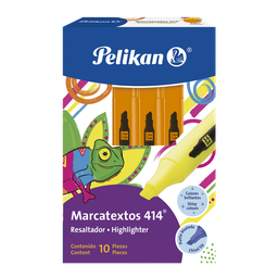 [000975] Marcatexto 414 Naranja C/ 10 pzs Pelikan