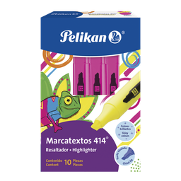 [000976] Marcatexto 414 Rosa C/ 10 pzs Pelikan