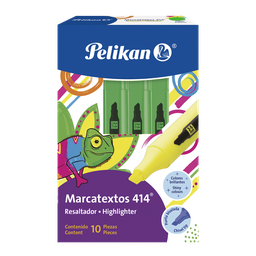 [000977] Marcatexto 414 Verde C/ 10 pzs Pelikan