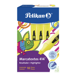 [000978] Marcatexto 414 Amarillo C/ 10 pzs Pelikan