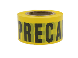 [001013] Cinta Amarilla Leyenda Precaucion 3" x 300 mts