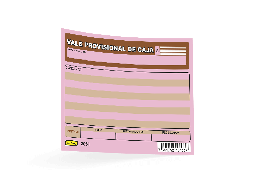 [001034] Vale Provisional Caja C/ 50 hjs Printaform