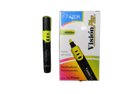 [001059] Marcatexto Vision Plus Amarillo C/ 12 pzs Azor