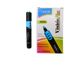 [001060] Marcatexto Vision Plus Azul C/ 12 pzs Azor