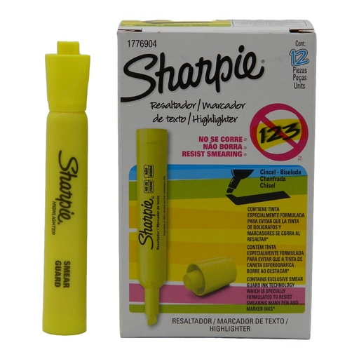 [001077] Marcatexto Sharpie Tank Amarillo C/ 12 Newell