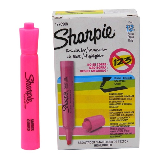 [001079] Marcatexto Sharpie Tank Rosa C/ 12 Newell