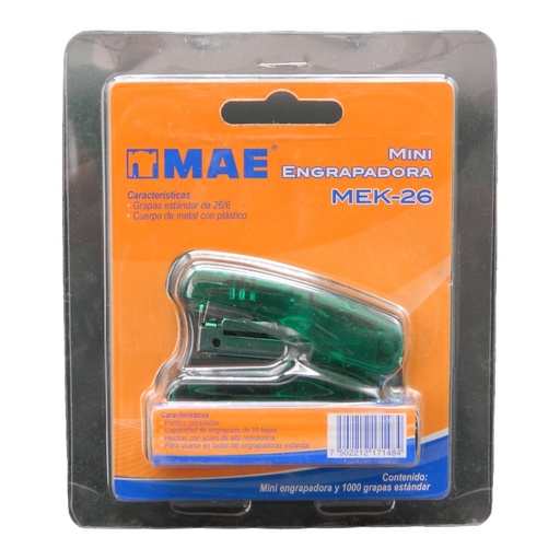 [001097] Mini Engrapadora Blister Plastico Mae