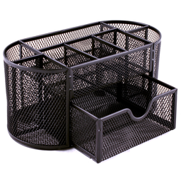 [001154] Organizador Escritorio C/ Cajon Mesh Negro Mae