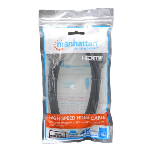 [001204] Cable HDMI a HDMI 4K@30Hz 1.8 mts Manhattan