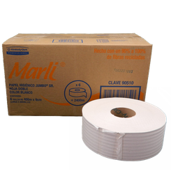[001220] Papel Higienico Marli Jumbo Sr 400 mts C/ 6 pzs 90510 Kimberly