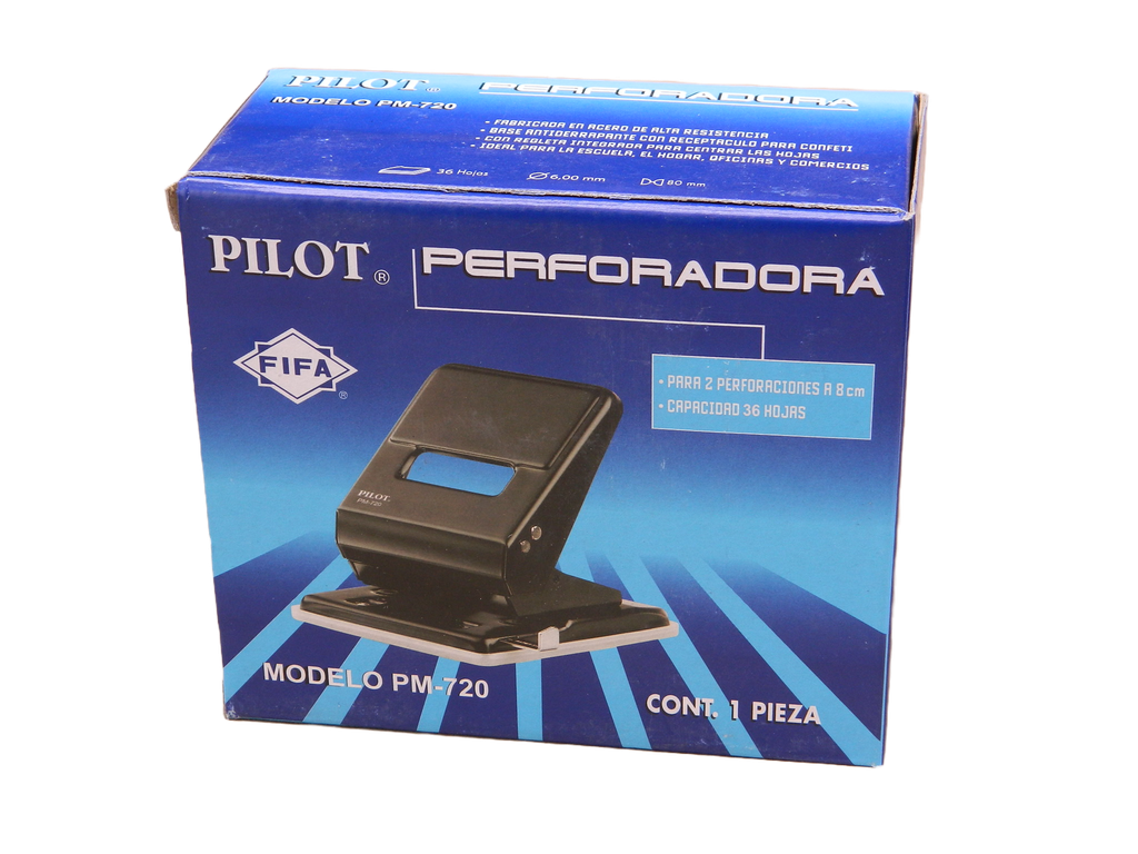 Perforadora Acero 2 Orificios 36 hjs PM-720 Pilot