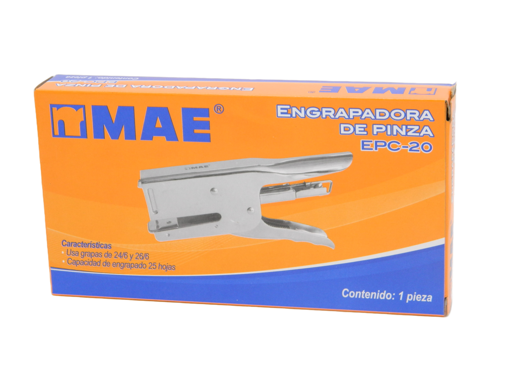 Engrapadora de Pinza Cromada Mae