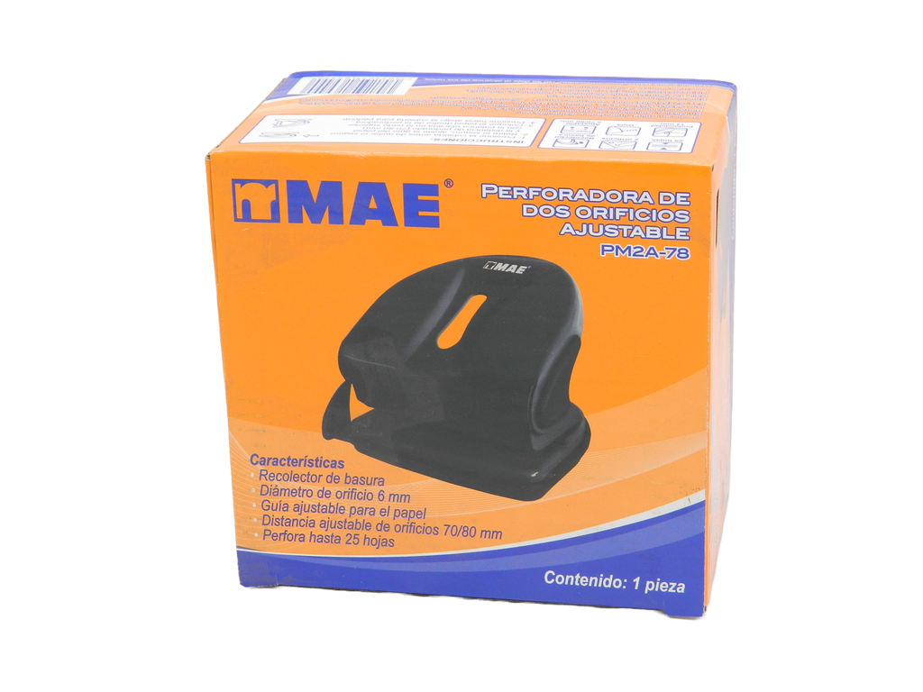 Perforadora 2 Orificios Ajustable 7 y 8 cms Mae