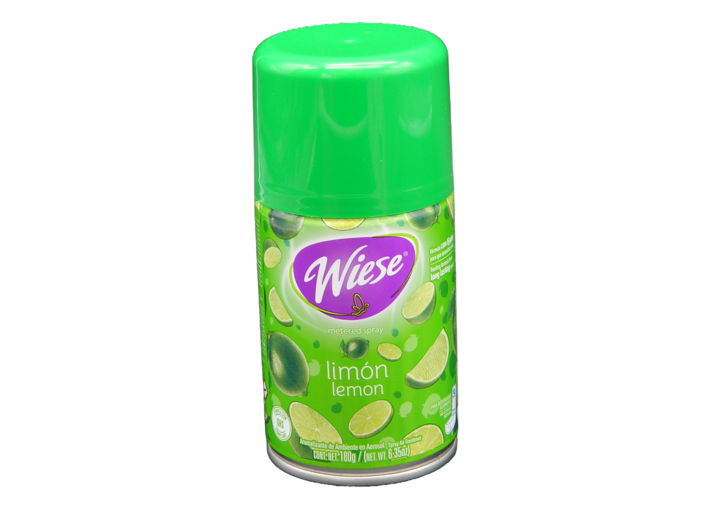 Repuesto Aromatizante Aerosol 180 grs Limon C/ 12 pzs Wiese