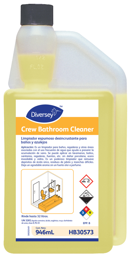 Limpiador Espumoso Crew Bathroom Accumix 946 ml C/ 6 pzs Diversey