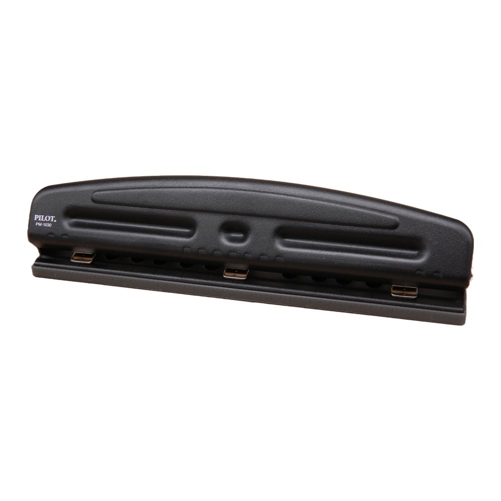 Perforadora Acero Triple Ajustable 2 y 3 Orificios 10 hjs PM-1030 Pilot