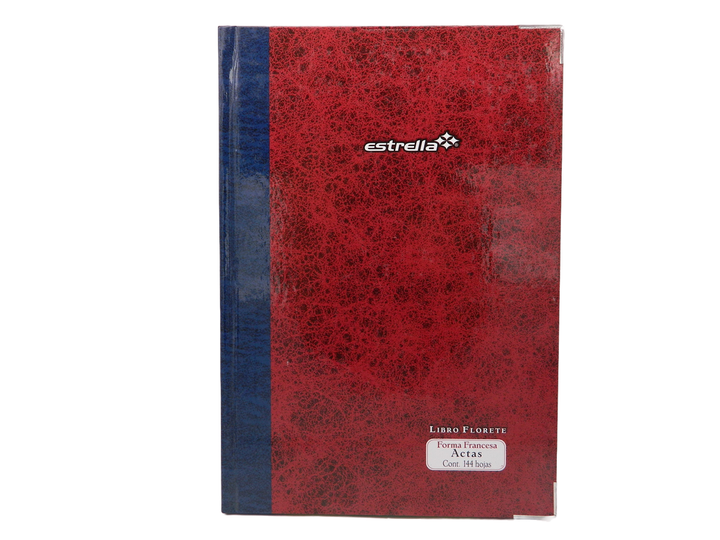 Libro Florete F/ Francesa Actas C/ 144 hjs Estrella
