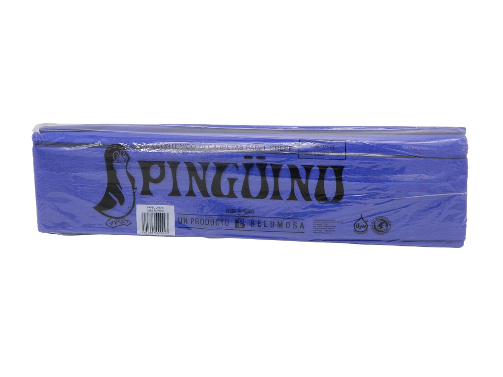 Papel Crepe Pingüino Azul Marino C/ 10 pzs Belumosa