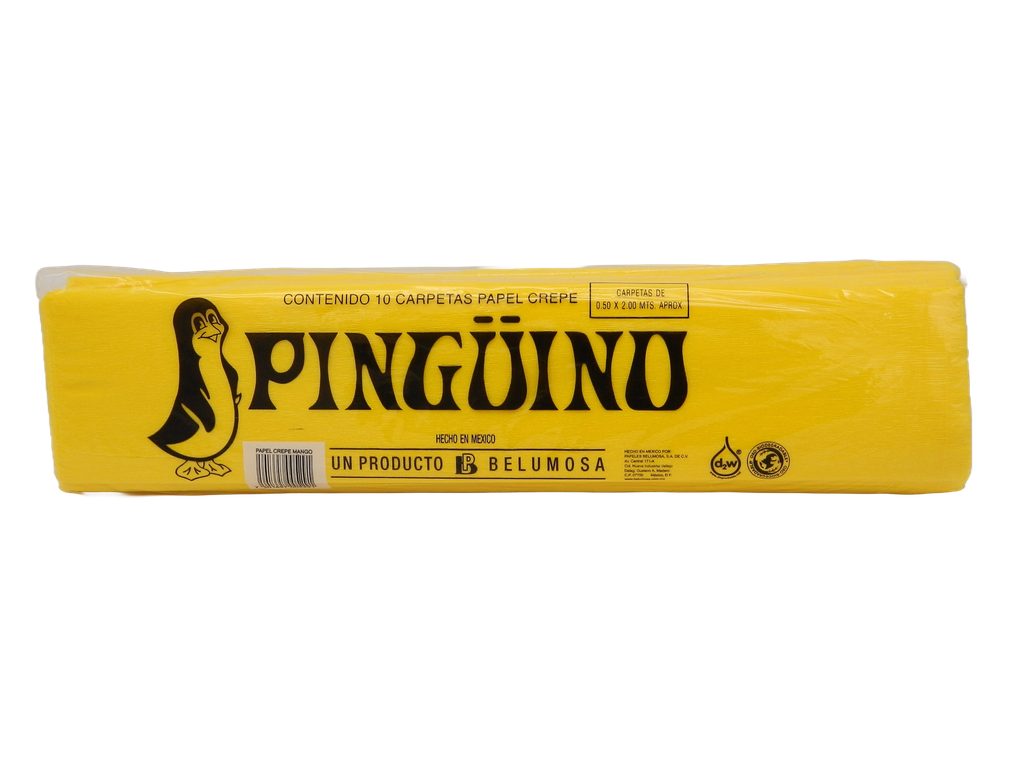 Papel Crepe Pingüino Mango C/ 10 pzs Belumosa