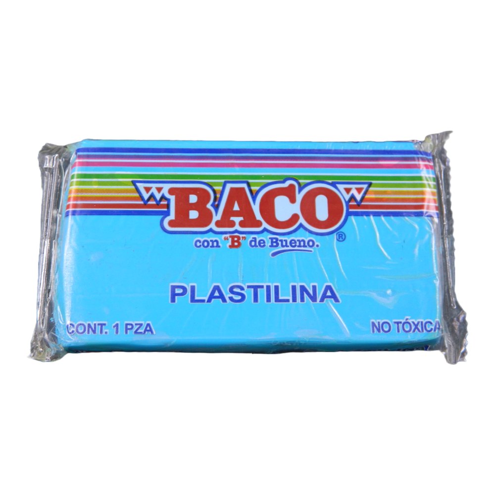 Plastilina 180 grs 57 Azul Claro C/ 5 pzs Baco