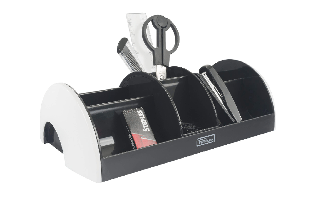 Organizador Escritorio C/ Compartimento Central Negro Printaform