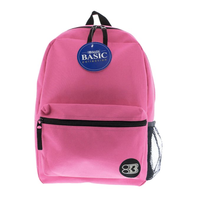 Mochila Basica 16" Fucsia Bazic