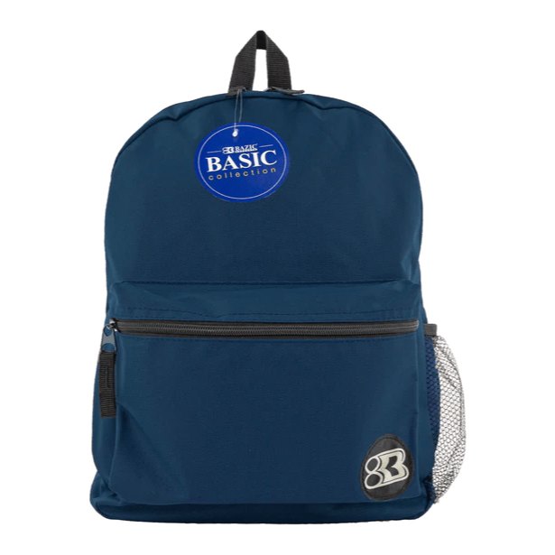 Mochila Basica 16" Azul Marino Bazic