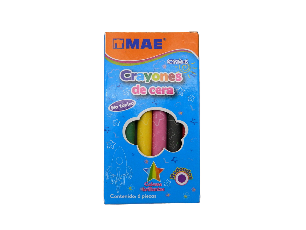Crayones Estandar C/ 6 pzs Mae