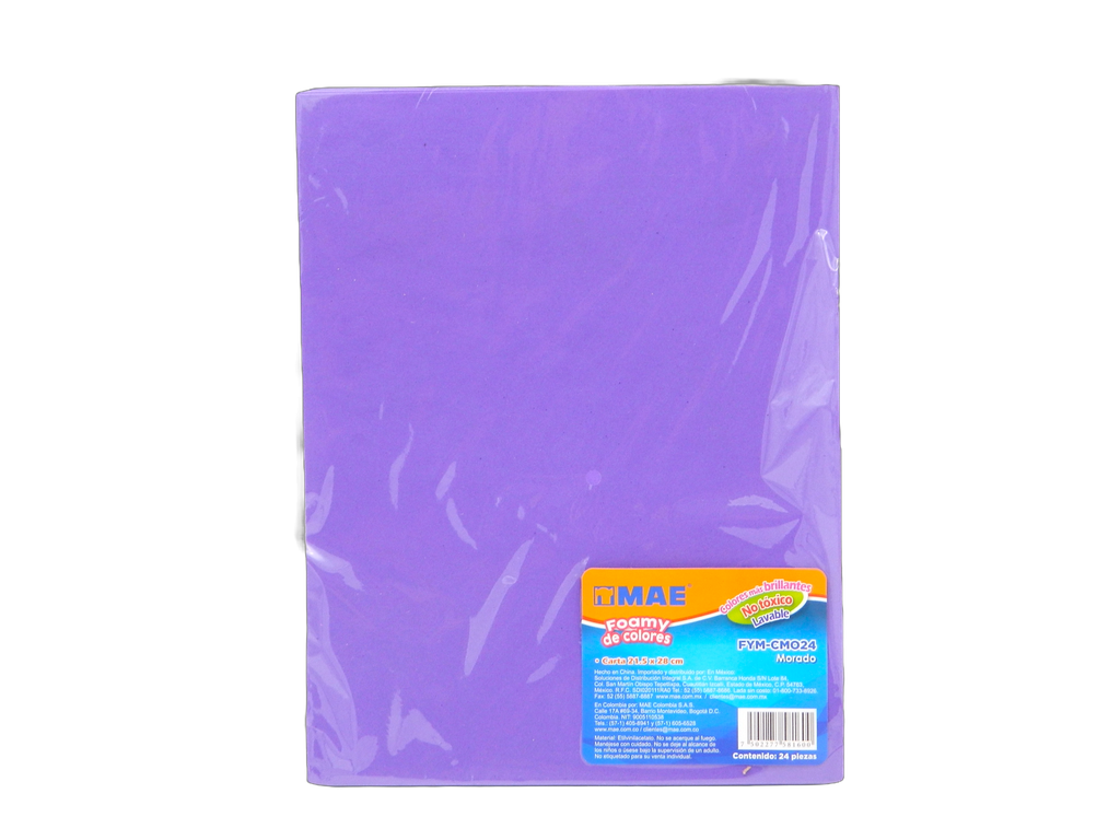 Foamy T/ Carta Morado C/ 24 pzs Mae