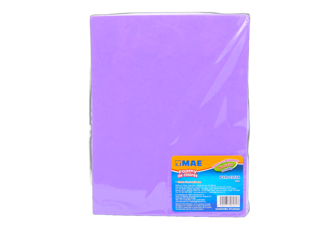 Foamy T/ Carta Lila C/ 24 pzs Mae