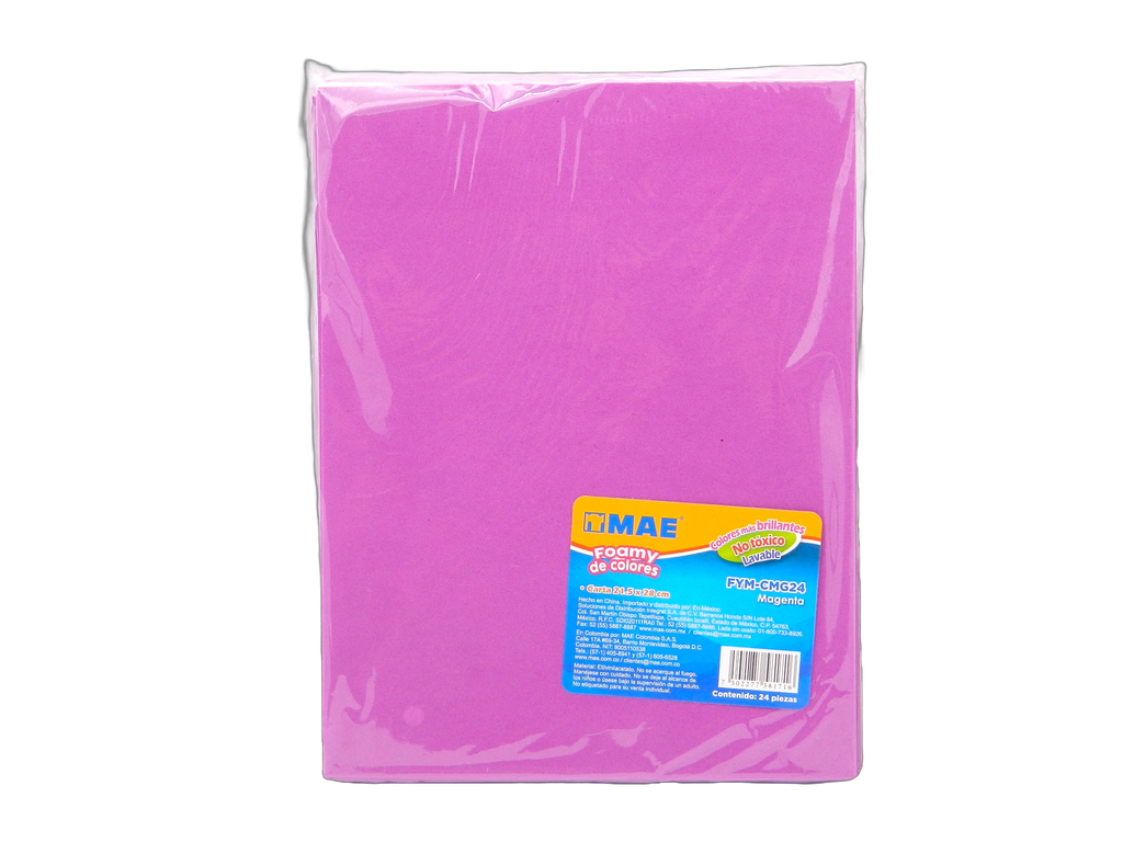 Foamy T/ Carta Magenta C/ 24 pzs Mae