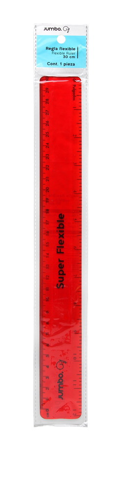 Regla Plastico Super Flexible 30 cms Jumbo
