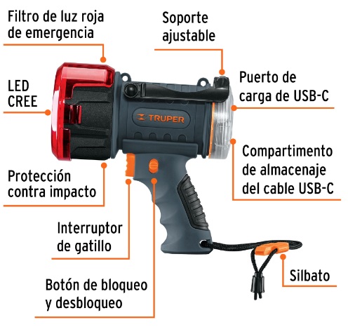 Lampara Plastica Reflectora Led 900 lm 102404 Truper