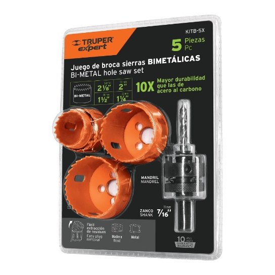 Juego de Brocasierras Bimetalicas C/ 5 pzs 100815 Truper
