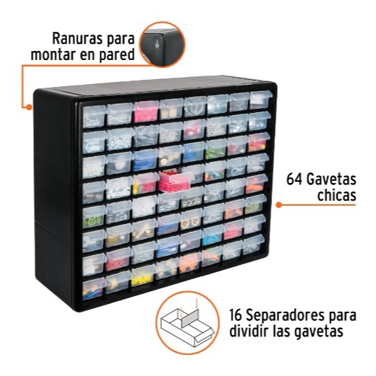 Organizador de Gavetas C/ 64 espacios 10895 Truper