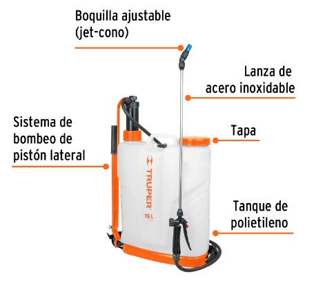 Fumigador Manual Mochila 16 Lts 14192 Truper