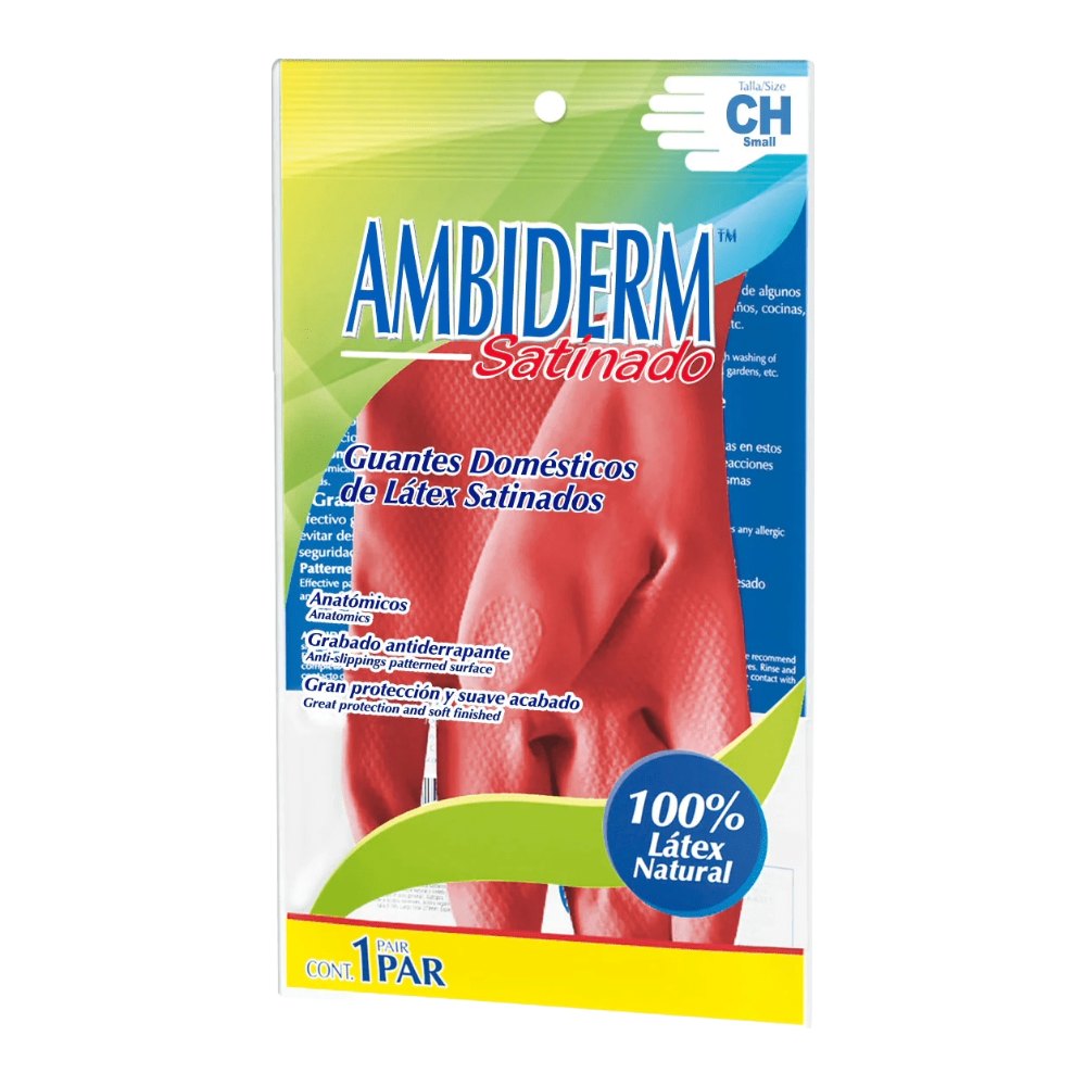 Guante Satinado Rojo Chico Ambiderm