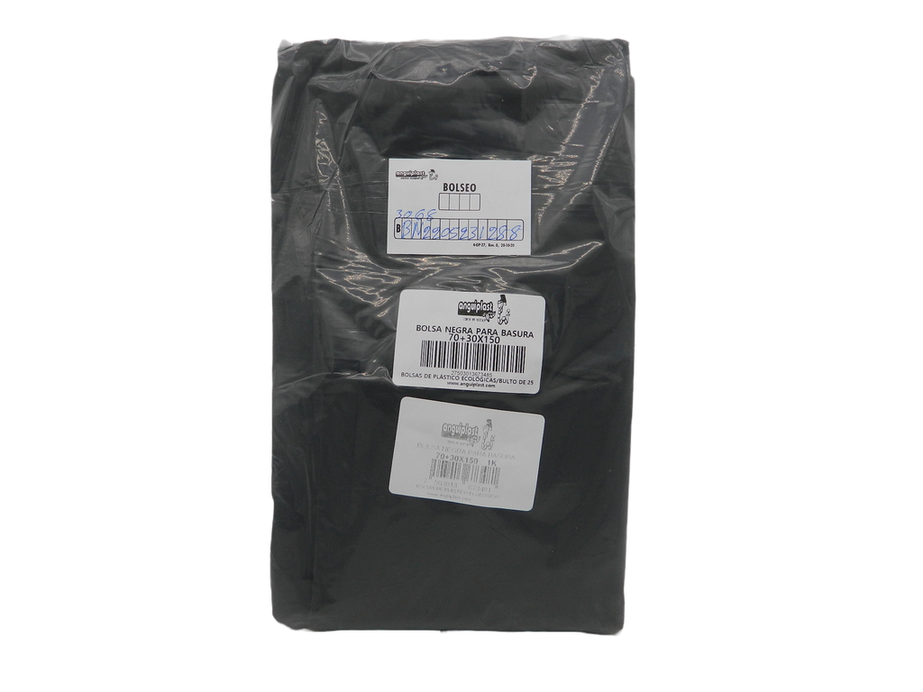 Bolsa Basura Negra 70 + 30 * 150 C/ 25 Kgs Anguiplast