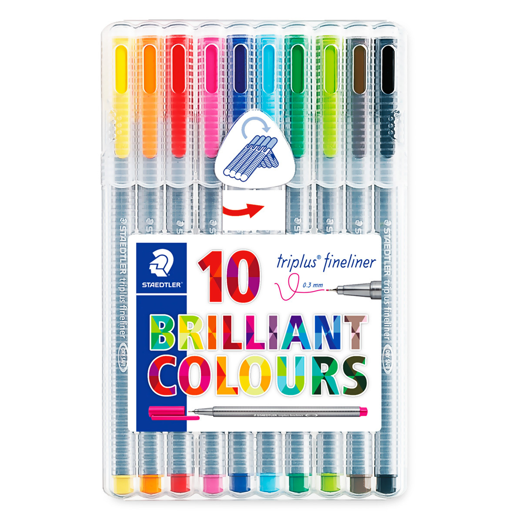 Rotuladores Triplus Fineliner 0.3 mm C/ 10 Staedtler