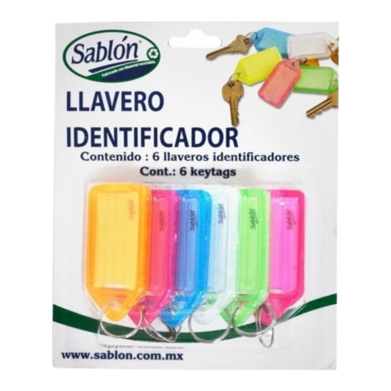 Llavero Identificador C/ 6 pzs Sablon